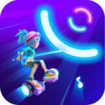 rainbow surfer: duet color android application logo